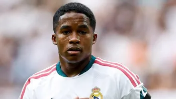 Endrick em amistoso do Real Madrid (Foto: Divulga��o/Real Madrid)