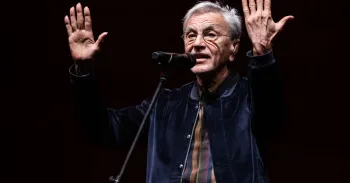 MADRID, SPAIN - SEPTEMBER 06: Caetano Veloso performs on stage at Palacio Municipal de Ifema on September 06, 2023 in Madrid, Spain Photo by Aldara Zarraoa/Redferns