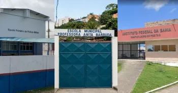 Escolas das 3 redes de ensino. Foto Montagem: Ronne Oliveira / Bahia Not�cias