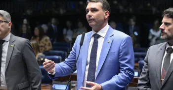 O senador e pr�-candidato � Presid�ncia da Rep�blica pelo PL, Fl�vio Bolsonaro. Foto: Carlos Moura/Ag�ncia Senado