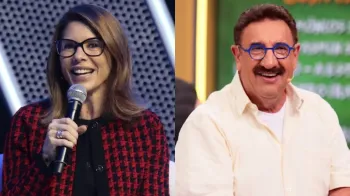 Daniela Beyruti e Ratinho (Foto: Reprodu��o/SBT)
