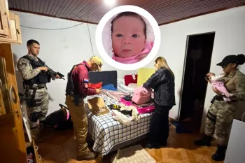Beb� Ayla foi resgatada em uma casa em Pedro Juan Caballero, no Paraguai, durante opera��o conjunta entre policiais dos dois pa�ses (Foto: Divulga��o)