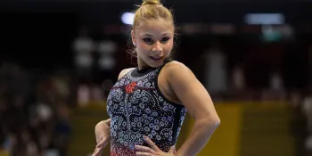 Flavia Saraiva durante apresenta��o no Campeonato Brasileiro de Gin�stica Art�stica (Foto: Melogym/CBG/Direitos Reservados)