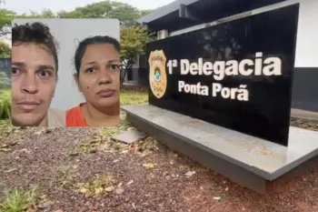 Casal est� sendo ouvido pela Pol�cia Civil em Ponta Por� (Foto: Mauro Almeida)