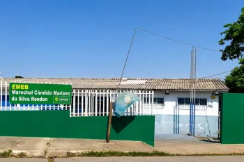 Escola Municipal Marechal C�ndido Mariano da Silva Rondon, localizada no bairro Alvorada, em Cuiab�. Foto: Reprodu��o