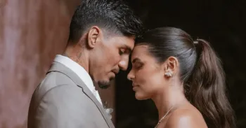 Isabella Arantes e Gabriel Medina em v�deo que registrou casamento deles Instagram/Gabriel Medina