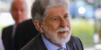 Celso Amorim em visita do presidente da Argentina, Alberto Fern�ndez. Foto: F�bio Rodrigues-Pozzebom/Ag�ncia Brasil