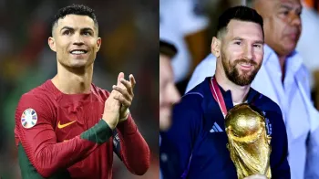 Cristiano Ronaldo e Messi (Foto: Getty)