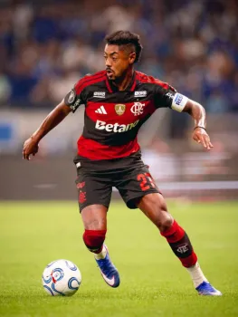 Bruno Henrique foi surpresa na escala��o do Flamengo, ao ser titular no lugar de Pedro - Adriano Fontes/Flamengo