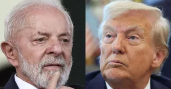 Presidente Luiz In�cio Lula da Silva � esquerda e presidente Donald Trump � direita (Montagem CNN)