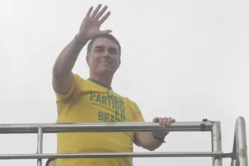 Fl�vio Bolsonaro (PL) lan�ou campanha para presid�ncia durante evento em Copacabana - Reginaldo Pimenta / Ag�ncia O Dia