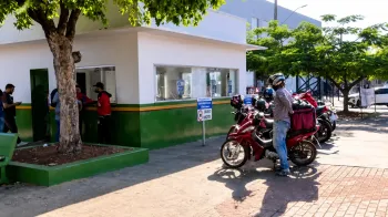 V�rzea Grande instalou o 1� ponto de apoio a motoboys. Foto: Reprodu��o/TVCA