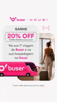 Housi e Buser oferecem 20% de desconto em estadias e viagens