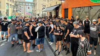 Protesto da torcida do Corinthians