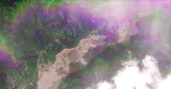 Imagens de sat�lite mostram o antes e depois da inunda��o no Nepal 2026 Planet Labs PBC