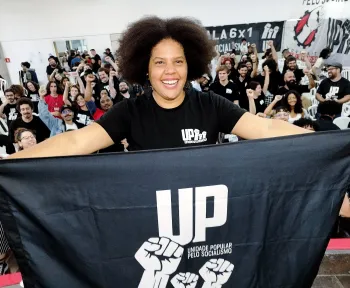 Conven��o Nacional da UP confirma Samara Martins como candidata � Presid�ncia, com Raquel Bricio como vice. Foto: Leandro Chemalle/Thenews2/Estad�o Conte�do