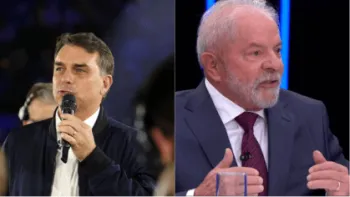 Senador Fl�vio Bolsonaro e o presidente Lula. Imagem: Ag�ncia Estado / Reprodu��o