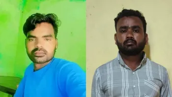 Sathiram Chandradev (� esquerda) foi morto por Arunkumar Balishtar ap�s disputa por peda�os de frango. Foto: Reprodu��o
