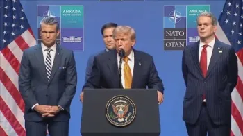 Presidente dos EUA, Donald Trump, com Pete Hegseth, Marco Rubio e Scott Bessent Reuters