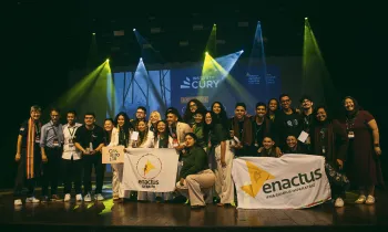 Equipes premiadas na primeira edi��o do Canteiro Lab, hackathon do Instituto Cury realizado em parceria com a Enactus Brasil, durante o Evento Nacional Enactus Brasil 2026, em Campo Grande (MS).