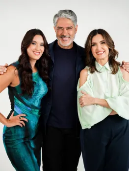 William Bonner ao lado da filha Bia Bonemer e F�tima Bernardes - Reprodu��o/Instagram