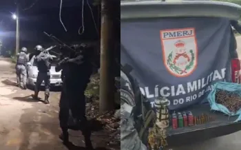 Segundo a PM, objetivo da opera��o � coibir a expans�o territorial de organiza��es criminosas na regi�o - Divulga��o / PMERJ