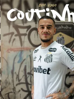 Philippe Coutinho chega ao Santos - Divulga��o