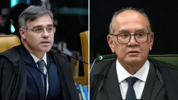 Os ministros do STF Andr� Mendon�a e Gilmar Mendes Foto: Carlos Moura/STF