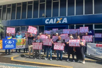 Greve da Caixa fecha 100% das ag�ncias em Mato Grosso, diz sindicato. Foto: Ariane Locatteli