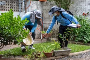 Mais de 800 mil im�veis foram vistoriados para localizar focos de dengue na capital. Foto: Emanoele Daiane/Prefeitura de Cuiab�