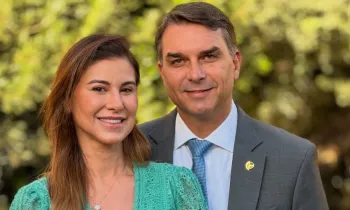 Fernanda Bolsonaro e o senador Fl�vio Bolsonaro