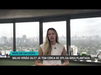 Thumbnails de v�deos sobre plantio de milho e dados de soja no Canal Rural