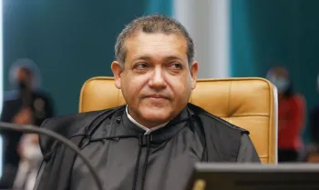 Ministro Nunes Marques durante sess�o solene de posse no STF. Fellipe Sampaio/STF