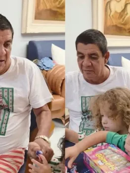Zeca Pagodinho com os netos - Reprodu��o/Instagram