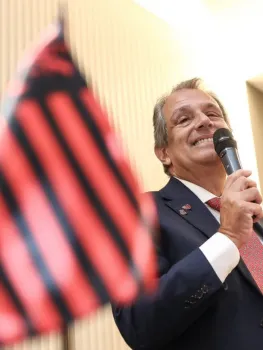 Presidente do Flamengo, Bap, vinha militando contra o veto �s bets - Gilvan de Souza / Flamengo