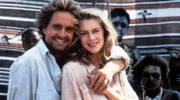 Michael Douglas e Kathleen Turner em 'O Homem do Sert�o' (Foto: Getty Images)
