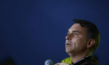 Candidato � Presid�ncia Fl�vio Bolsonaro (PL) SILVIO AVILA / AFP