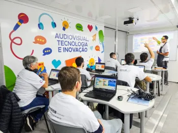 Aula de Audivisual, tecnologia e inova��o do Caminho da Capacita��o Foto: Divulga��o/Governo de S�o Paulo