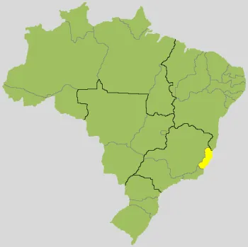 Mapa de Esp�rito Santo no Brasil