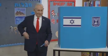 Netanyahu vota em elei��es de Israel