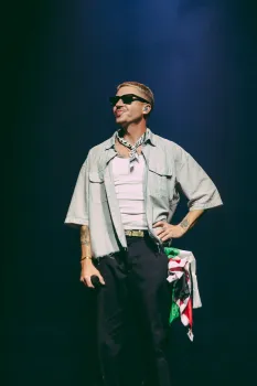 Macklemore fez seu primeiro show da turn� 'Free Palestine' em Dublin na segunda-feira. via REUTERS