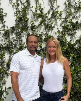 Vanessa Trump e Tiger Woods, na foto acima de mar�o de 2025, est�o planejando um futuro juntos depois que a batalha contra o c�ncer de mama uniu o casal ainda mais. X/@TigerWoods