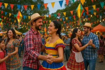 Festas Juninas em Belo Horizonte re�nem multid�es com m�sica ao vivo, quadrilhas, comidas t�picas como pamonha e canjica, e celebra��es da cultura popular brasileira nos arraiais da capital mineira.