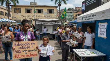 Educa��o e sa�de p�blica no Brasil em junho de 2026, desafios e iniciativas do governo para melhorar a situa��o.