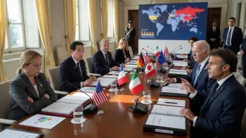 L�deres do G7 se re�nem em Madri para discutir economia, com�rcio e tens�es geopol�ticas em um cen�rio global desafiador.