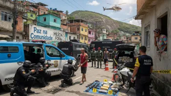 Policiais em opera��o no Rio de Janeiro, combatendo tr�fico e mil�cias com foco na seguran�a p�blica.
