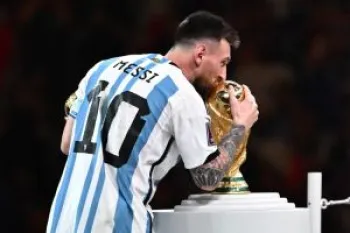 Lionel Messi em a��o durante a Copa do Mundo de 2026