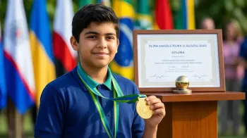 Foto ilustrativa: Estudante de 12 anos conquista ouro em olimp�ada internacional de matem�tica (IA)