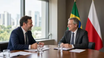 Foto ilustrativa: FGV re�ne Brasil e Pol�nia para ampliar com�rcio e investimentos (IA)