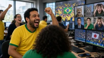 Foto ilustrativa: Brasil vence o Jap�o, avan�a de fase e internet reage com memes (IA)